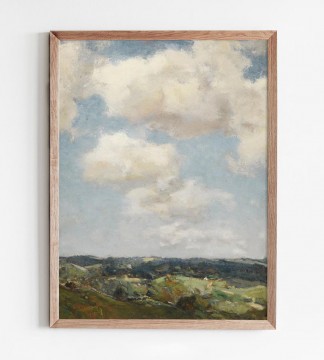 Landscapes Painting - Summer Landscape Horizon vertical